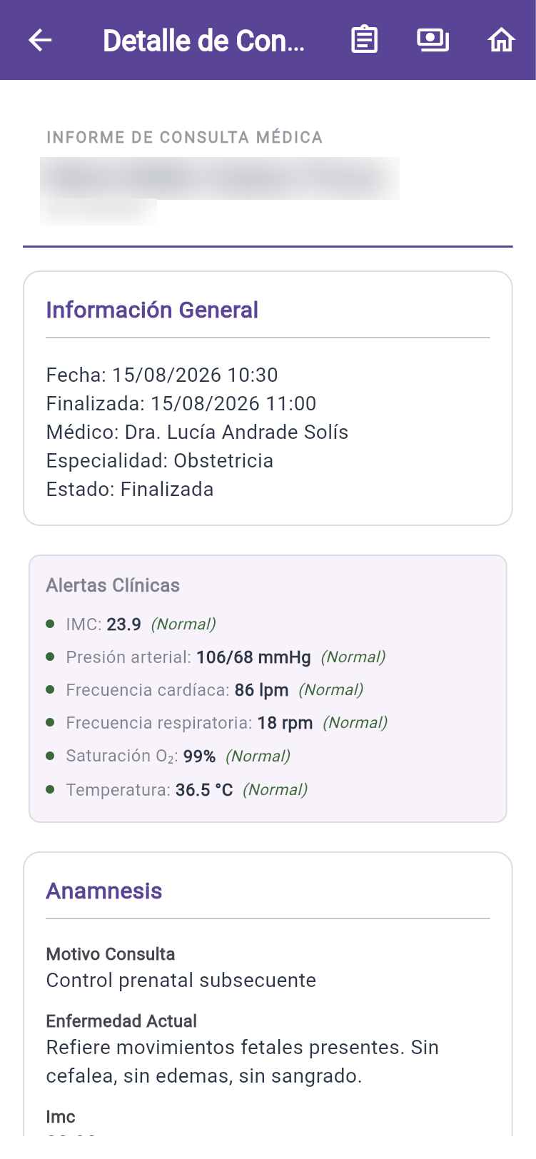 Control prenatal subsecuente